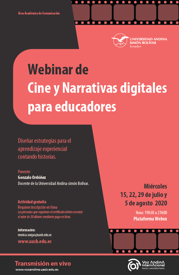 Webinar de Cine y Narrativas digitales para educadores
