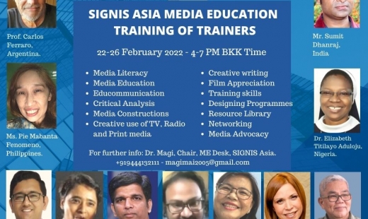 SIGNIS Asia Media Education Desk Formação de Formadores em Media Education